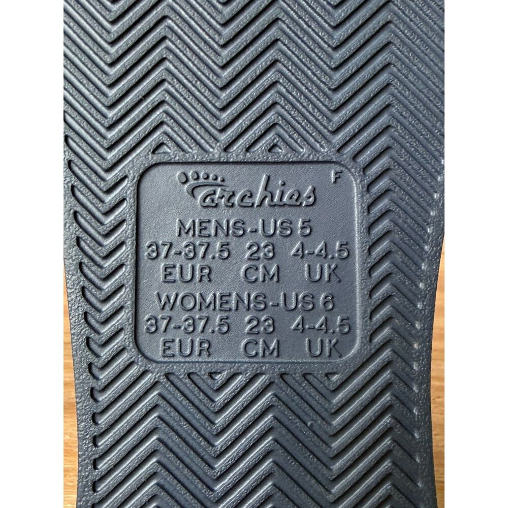 Size 6 Women's Archies, Arch Support Flip Flop ARCHFLIP-NAVY NWOT - Picture 6 of 6